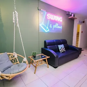 Swing & Pillows @ Malabar Hostel